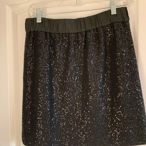Loft sequin black skirt